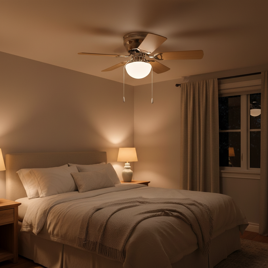 Ventilateur de Plafond Orné avec Éclairage – 82 cm