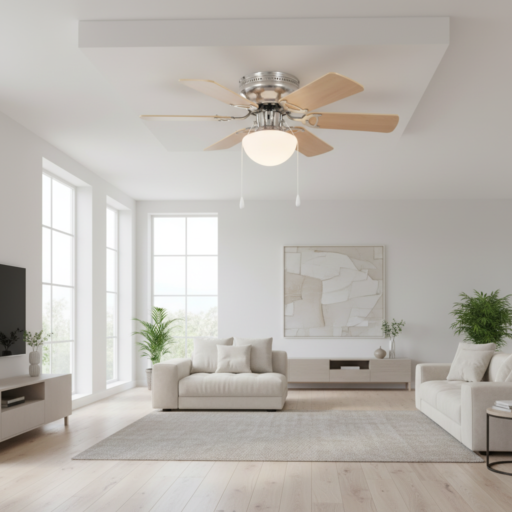 Ventilateur de Plafond Orné avec Éclairage – 82 cm