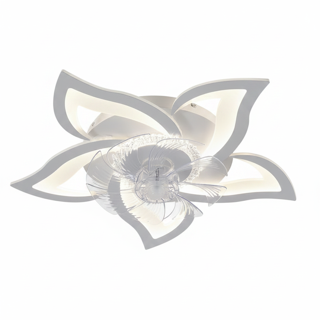 Ventilateur de Plafond Forme Fleur avec Télécommande